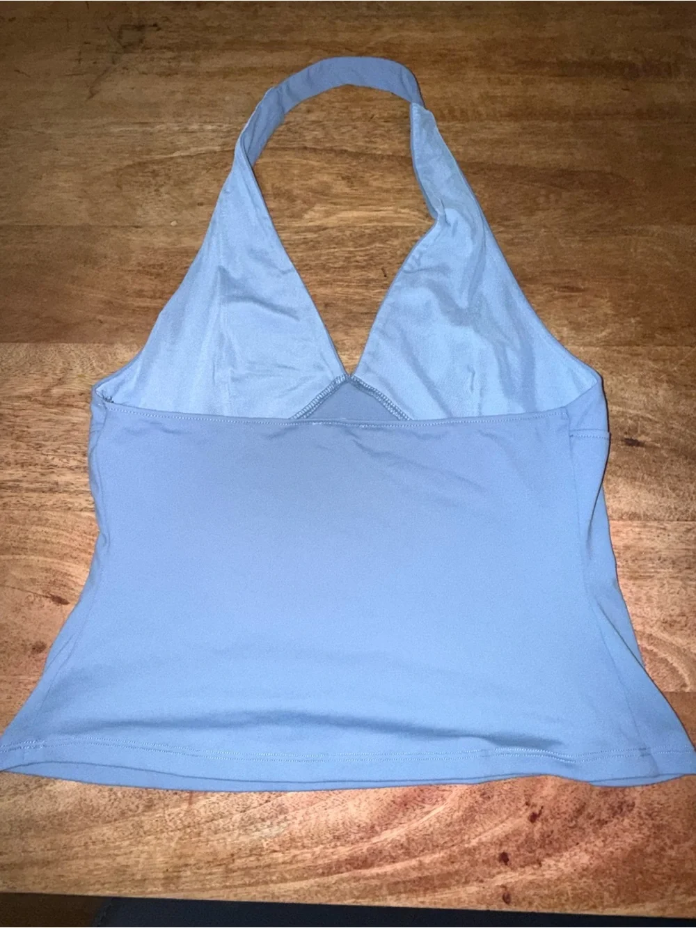 NWT. Free People. Still Here Halter Cami. Dusted Blue. Size Large.